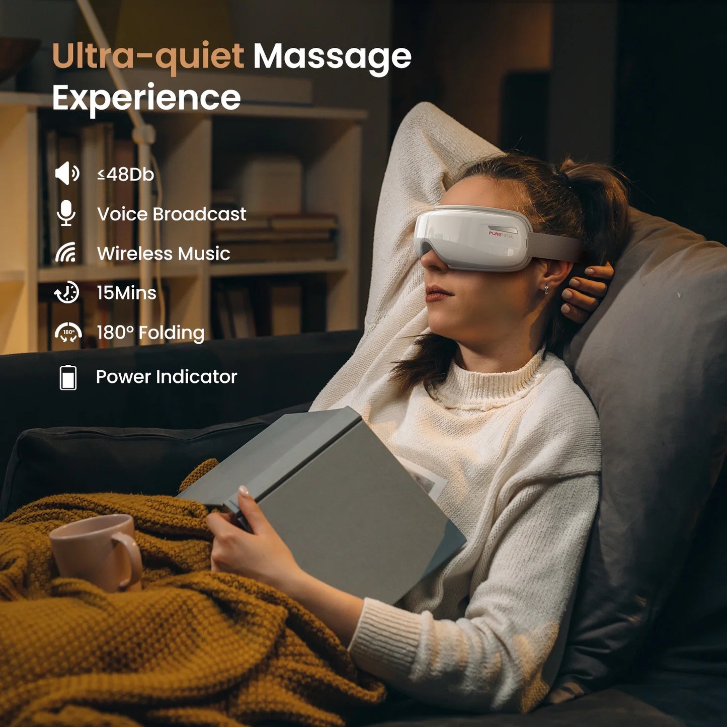 Heated Eye Massager with Air Compression, FSA HSA Eligible, Mothers Day Gifts Eye Mask for Relax, Reduce Strain
