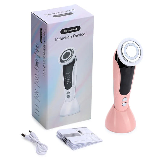 EMS Facial Massager LED Light Therapy Sonic Ion Vibration Skin Tightening Face Lifting anti Wrinkle Beauty Device Skin Care ./'\